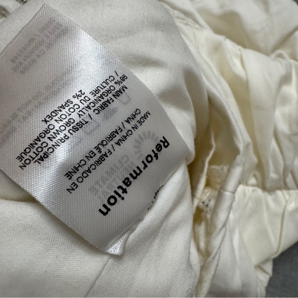 Reformation sz 4 Joi Top Smocked Zip Back - Picture 7 of 8